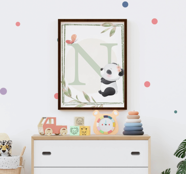 Lámina decorativa panda personalizable - TenVinilo