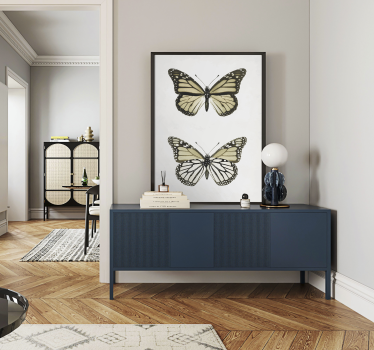 Poster vintage con mariposas - TenVinilo