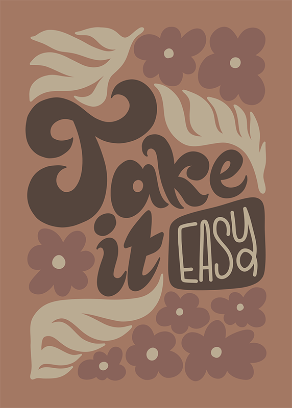 Poster con frases take it easy - TenVinilo