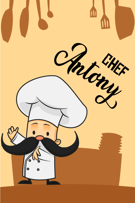 Poster cocina chef personalizado - TenVinilo