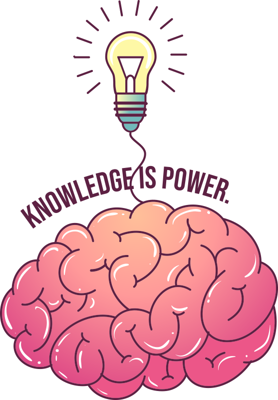 Poster oficina conocimiento es poder cerebro - TenVinilo