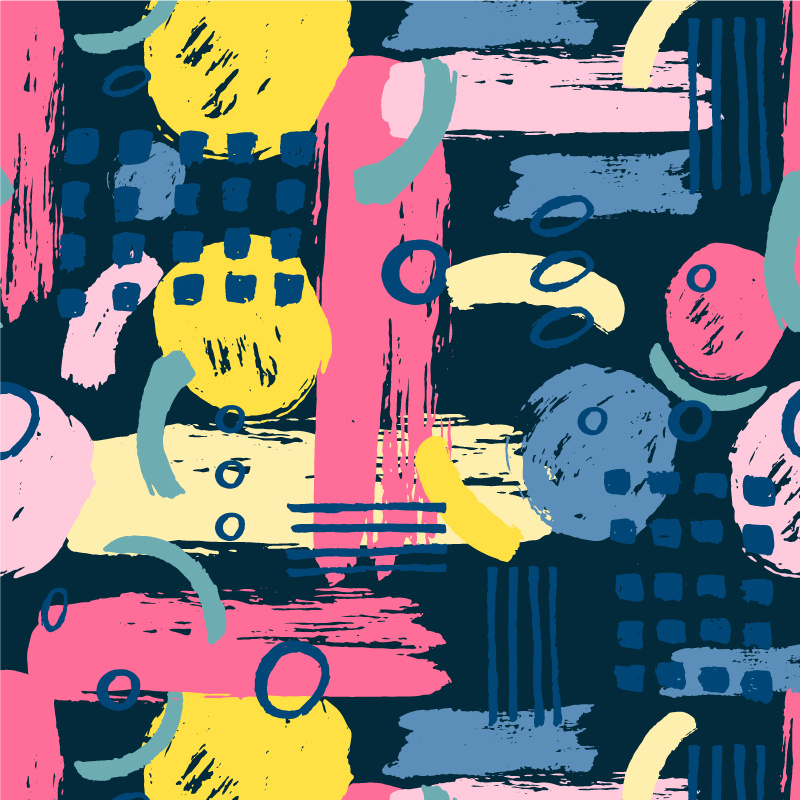 Poster para salón abstracto colorido - TenVinilo