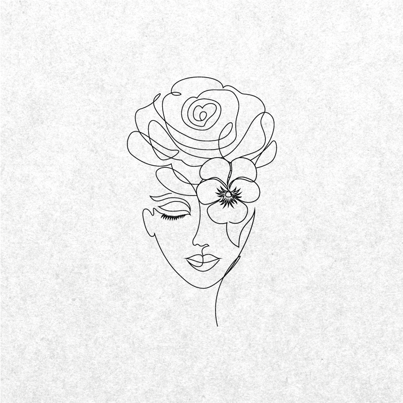 Poster para salón mujer minimalista sin rostro - TenVinilo