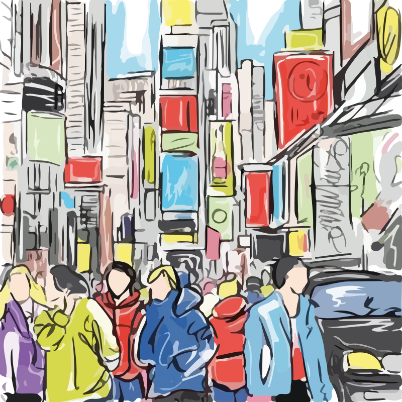 Poster para salón personas modernas de nueva york - TenVinilo