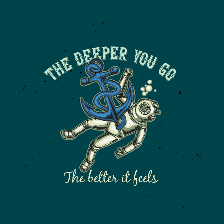 Poster para salón cuanto más profundo vayas - TenVinilo