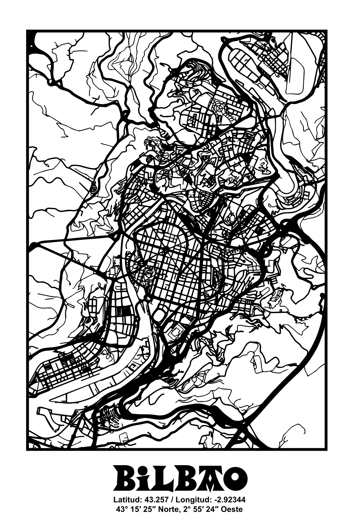 Poster para salón bilbao topográfico - TenVinilo