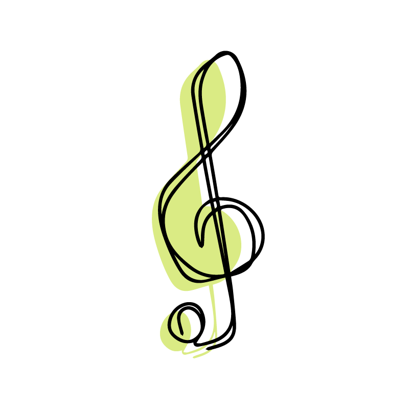 Poster para salón diseño lindo de nota musical minimalista - TenVinilo