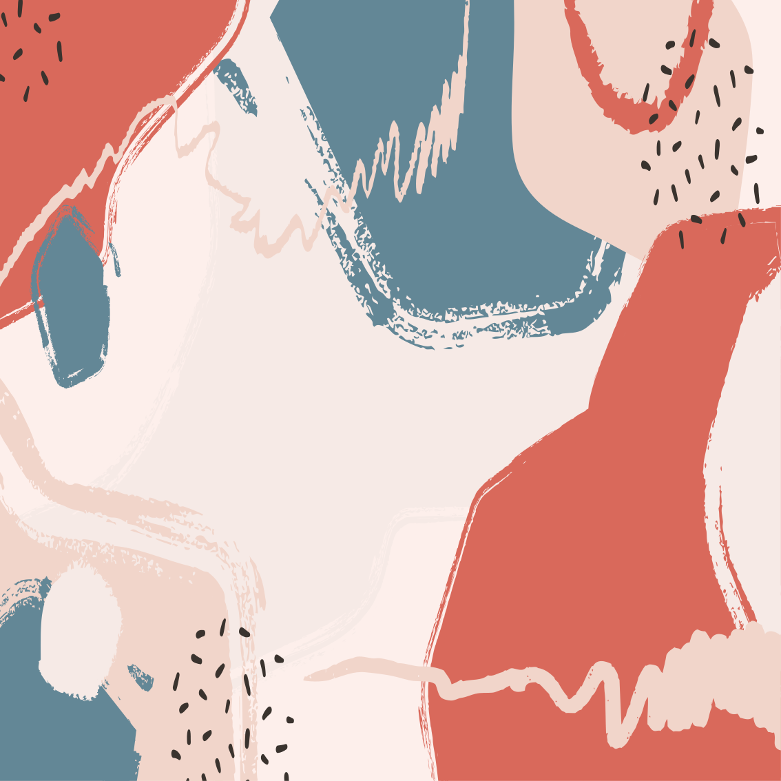 Poster para salón formas de arte abstracto - TenVinilo