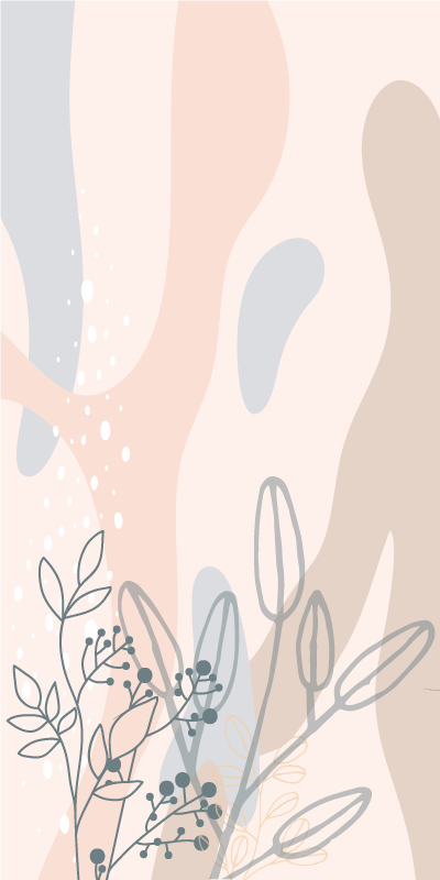 Lámina decorativa flores silueta floral elegante - TenVinilo