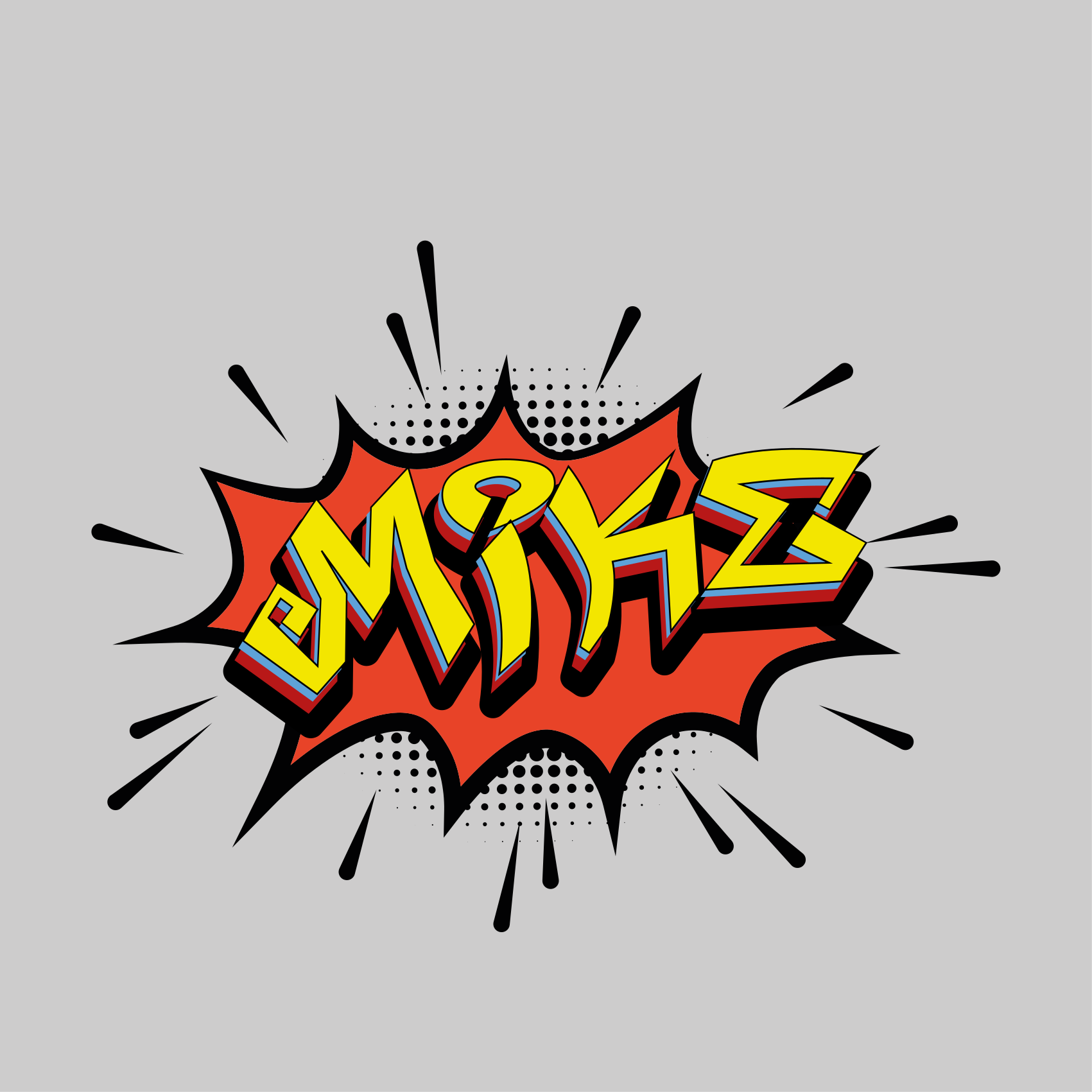 Poster habitación juvenil estilo letras de cómic - TenVinilo