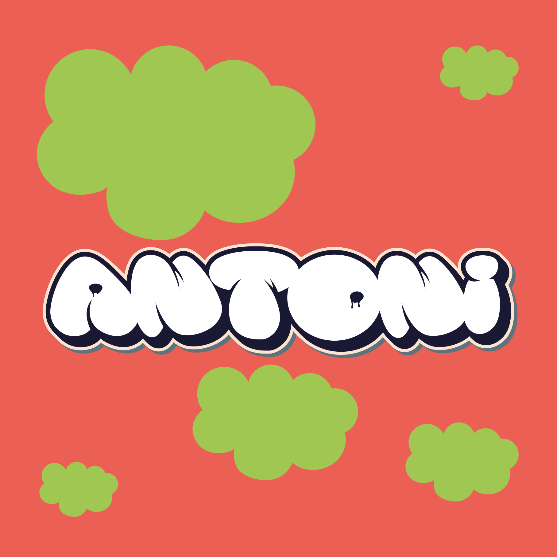 Poster habitación juvenil estilo de letras juguetonas - TenVinilo