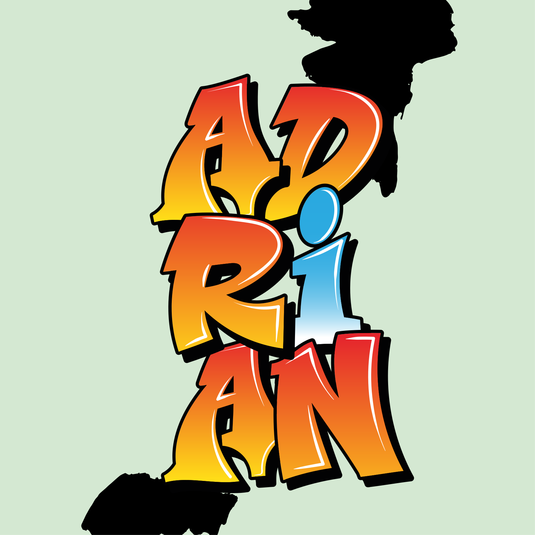 Poster habitación juvenil arte del nombre colorido - TenVinilo