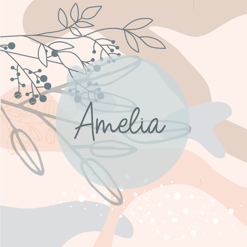 Poster personalizable imprenta personalizada de amelia - TenVinilo