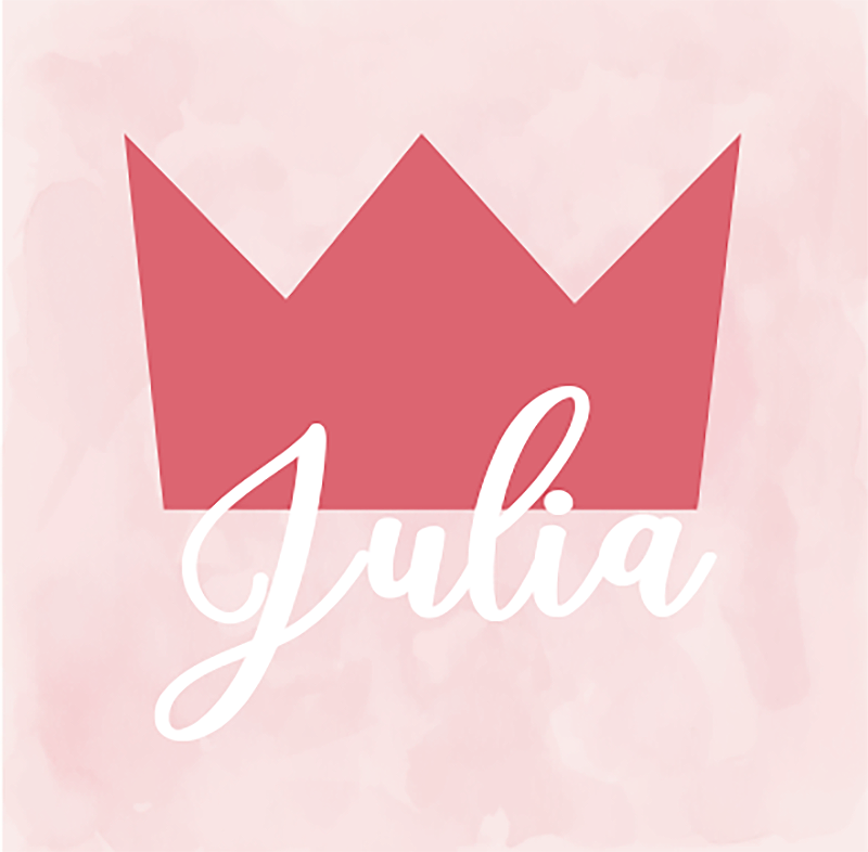 Poster personalizable personalización corona julia - TenVinilo