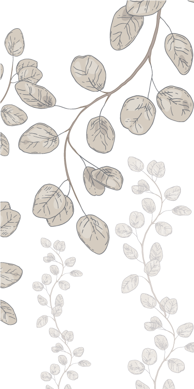 Poster plantas estilo provenzal hojas jóvenes - TenVinilo