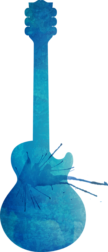 Lámina decorativa de música guitarra splatter - TenVinilo