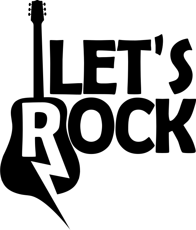 Lámina decorativa de música guitarra y texto rockero - TenVinilo