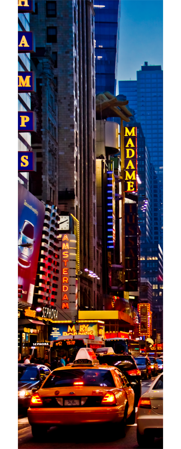 Poster paisaje vinilo decorativo nevera times square - TenVinilo