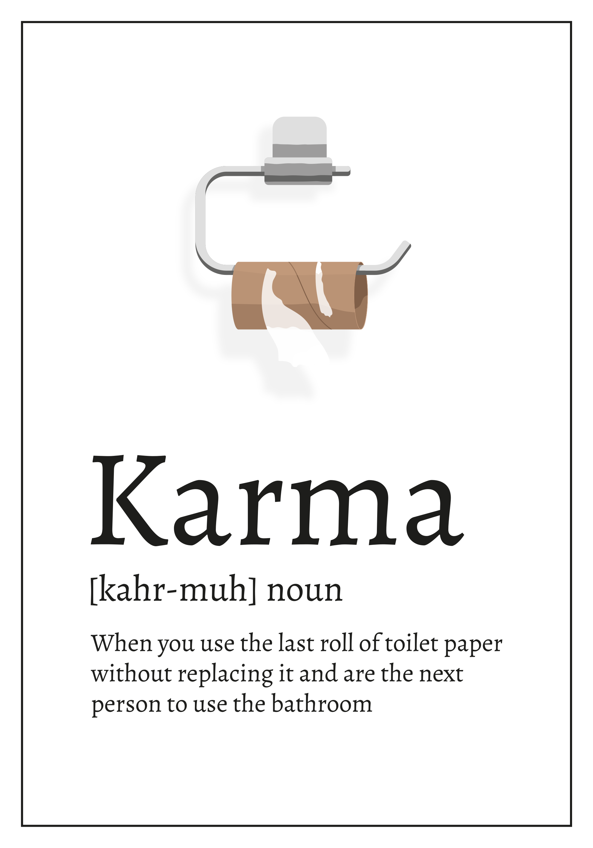 Poster con frases definición de karma - TenVinilo