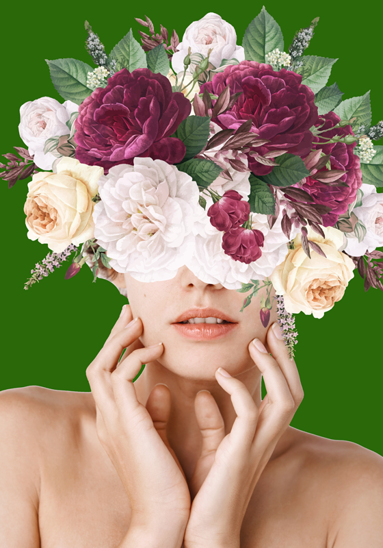 Poster flores mujer floral - TenVinilo