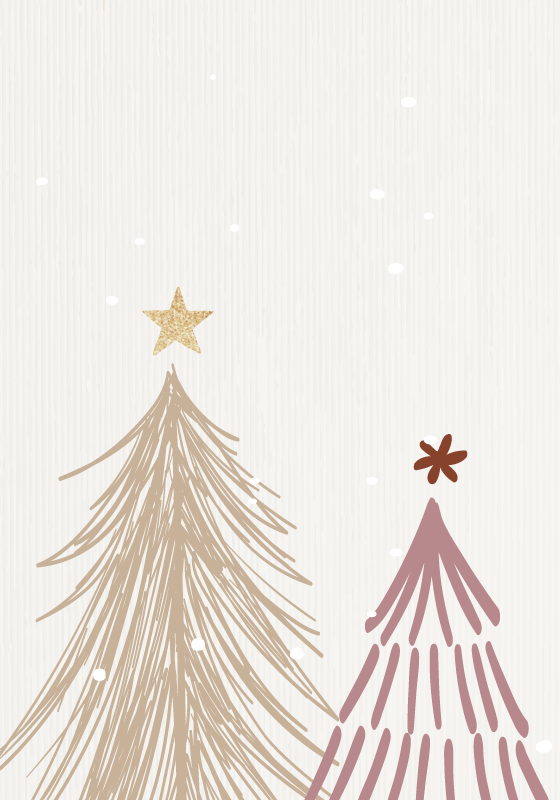 Poster de navidad Árbol de navidad minimalista - TenVinilo