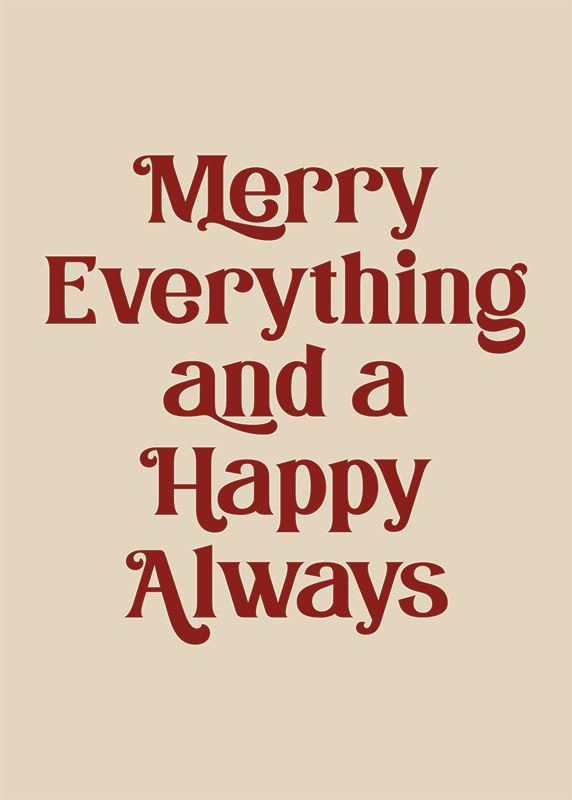 Poster de navidad todo y siempre feliz - TenVinilo