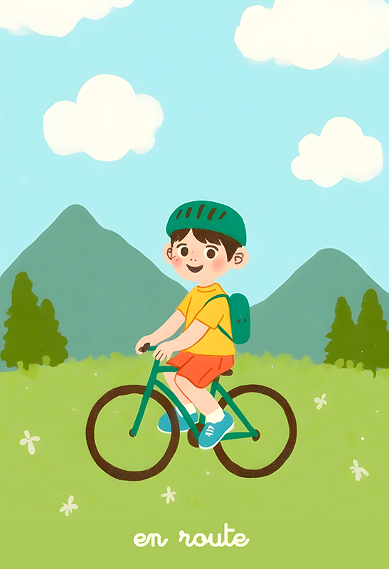 Poster ciclismo en camino - TenVinilo