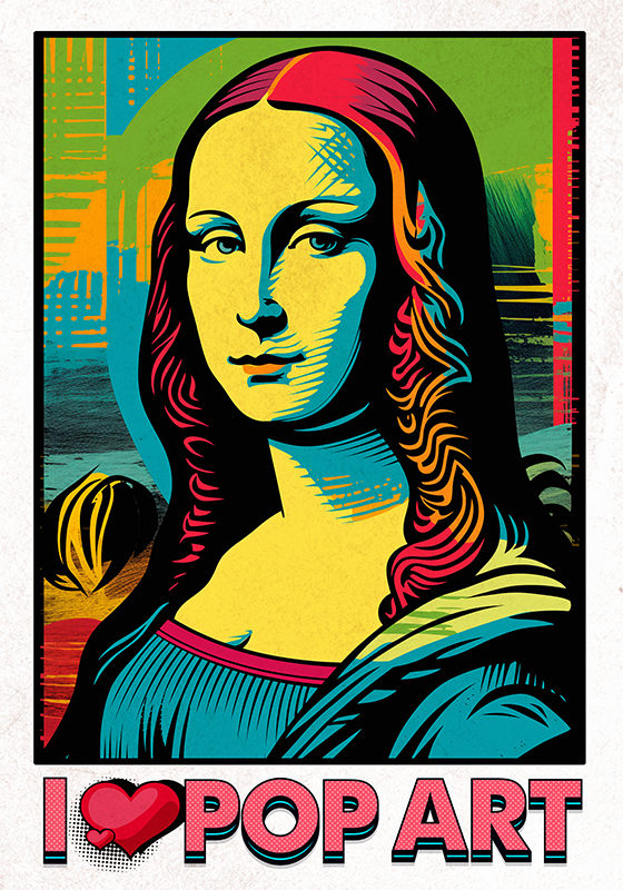 Poster arte gioconda colorida - TenVinilo