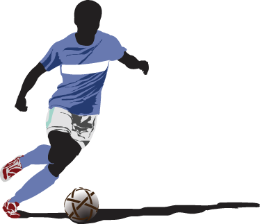 Poster fútbol vinilo decorativo futbolista - TenVinilo