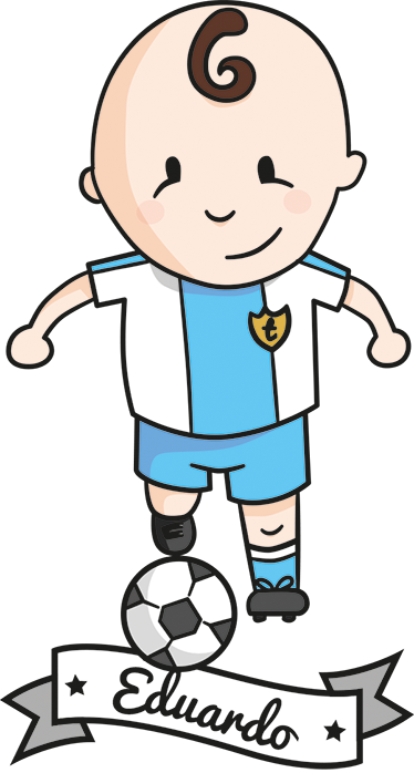 Poster fútbol vinilo personalizable niño futbolista - TenVinilo