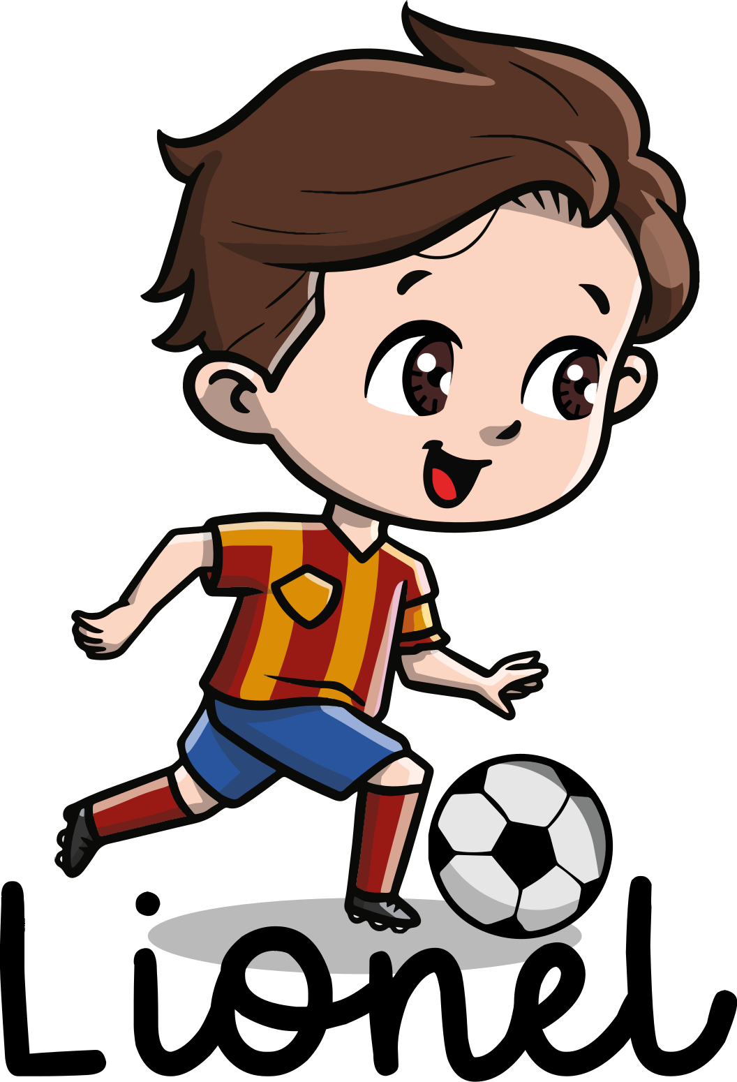 Poster fútbol niño futbolista con nombre - TenVinilo