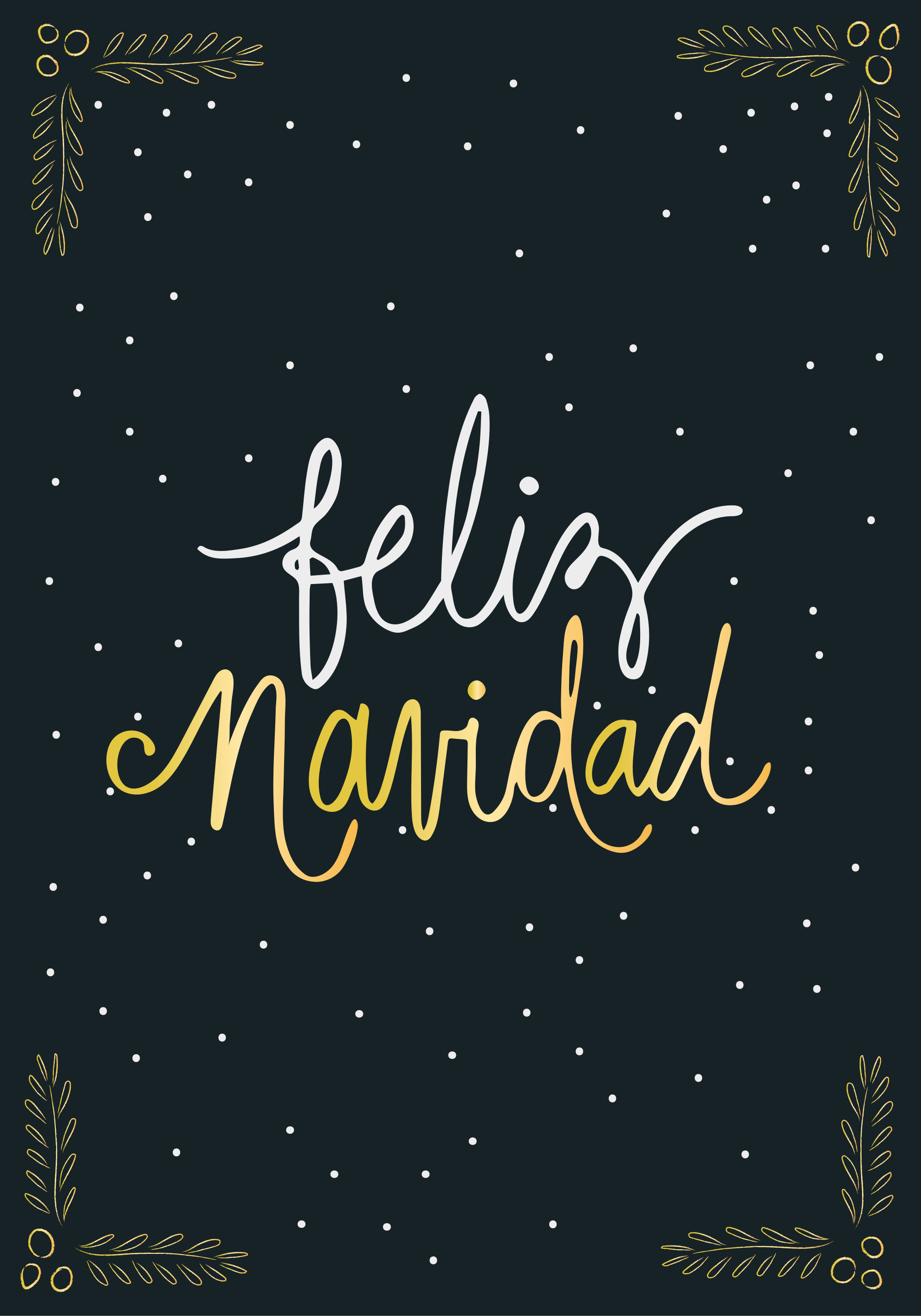 Póster decorativo Feliz Navidad - TenVinilo