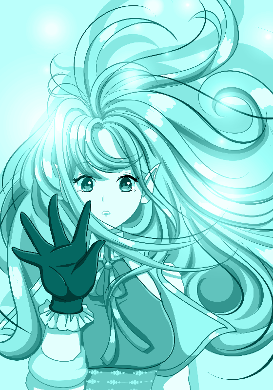 Póster estilo anime chica - TenVinilo