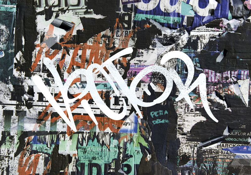 Póster de graffiti con nombre - TenVinilo