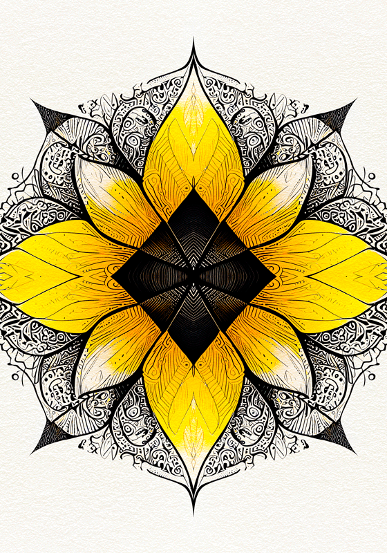 Póster original mandala floral - TenVinilo