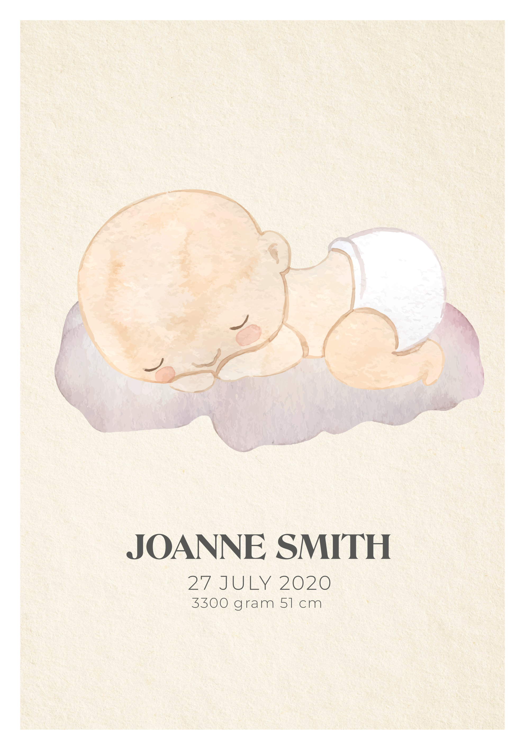 Poster habitación infantil bebé nacido amor - TenVinilo