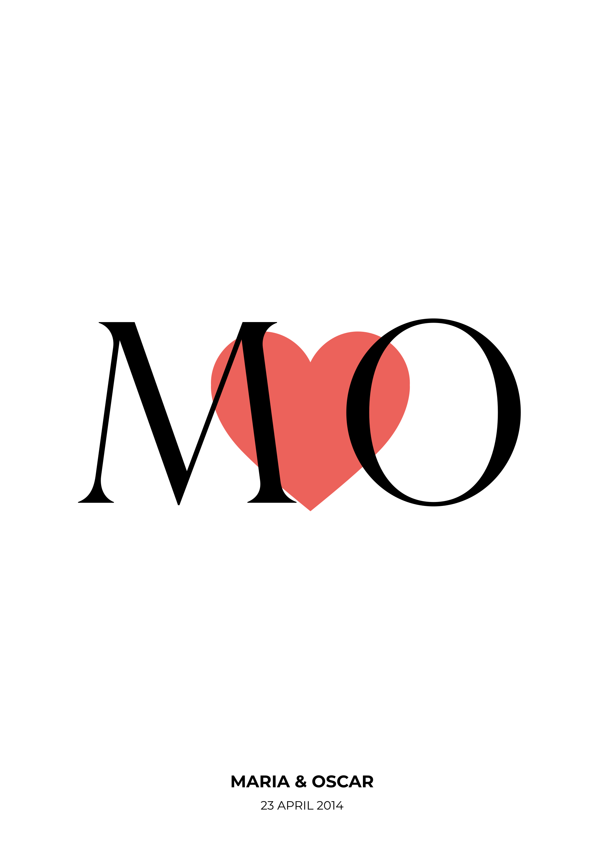 Poster con nombre amor personalizado - TenVinilo