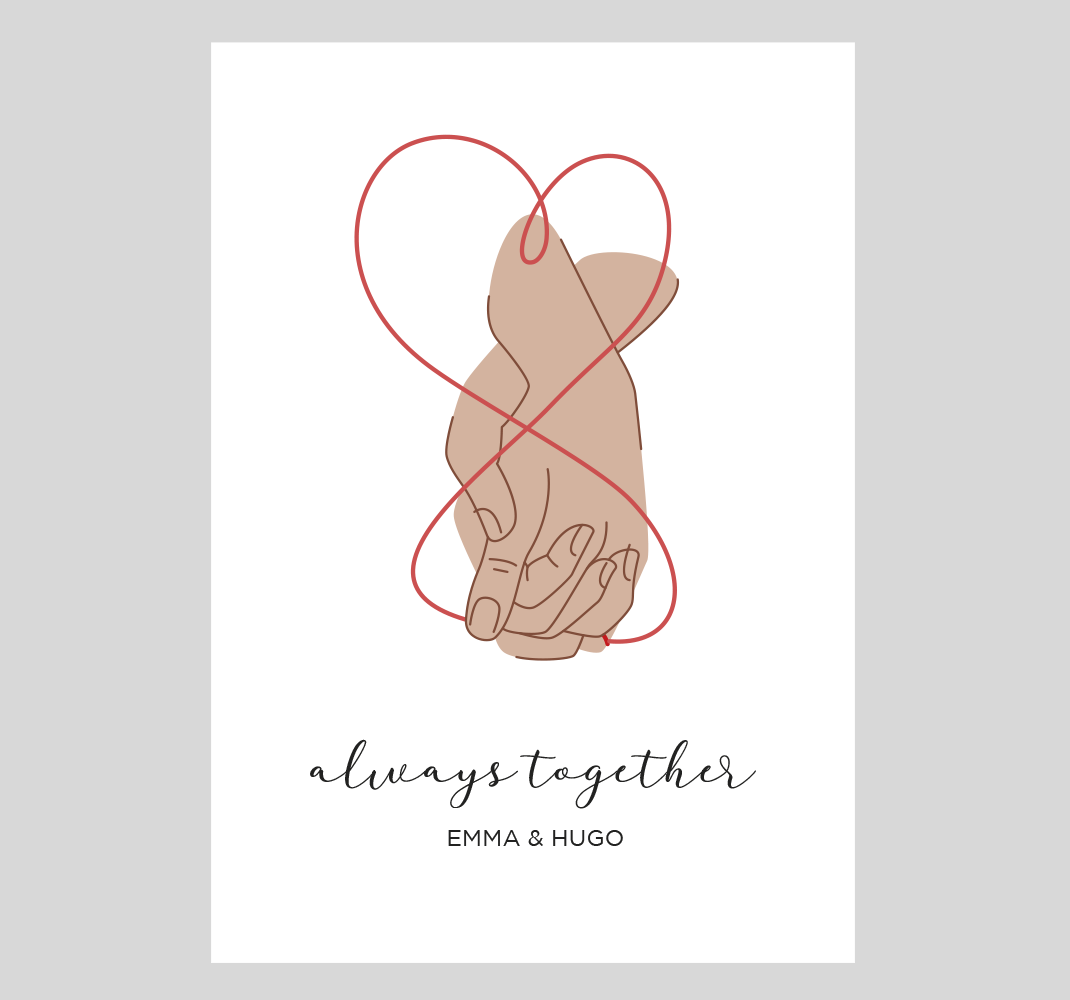 Poster dormitorio matrimonio always together - TenVinilo