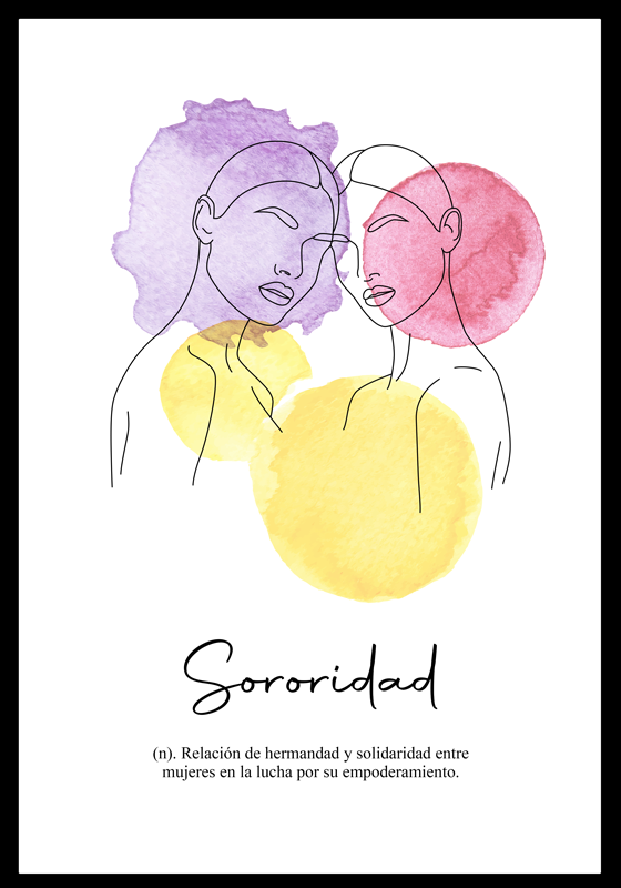 Póster salón definición de sororidad - TenVinilo