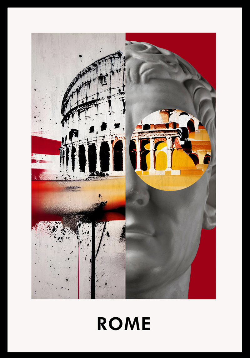 Poster salón ciudad de Roma - TenVinilo