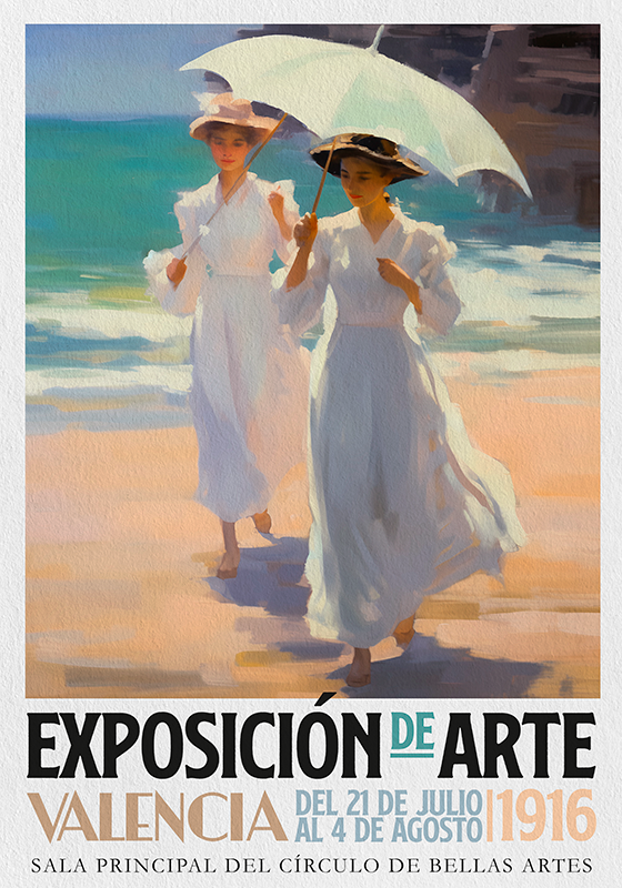 Póster arte Mujeres en la playa - TenVinilo