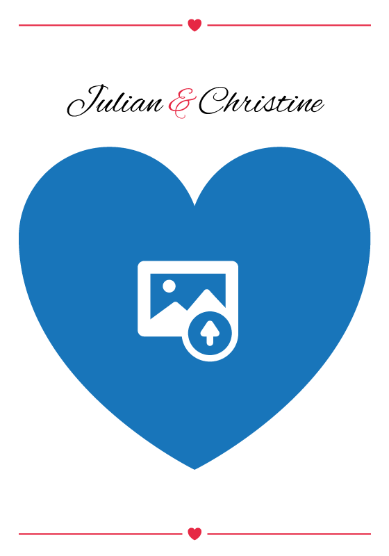 Poster personalizado romántico foto y nombres - TenVinilo