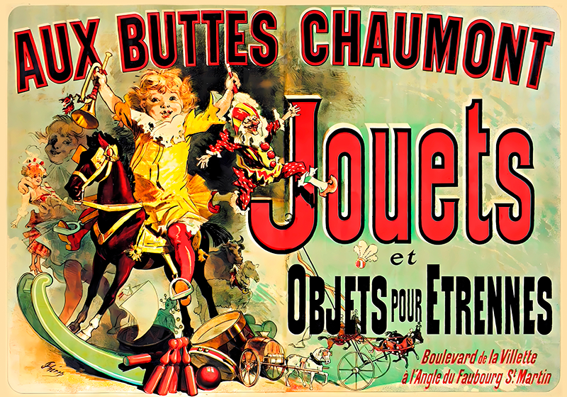 Poster vintage "Aux Buttes Chaumont Jouets" - TenVinilo