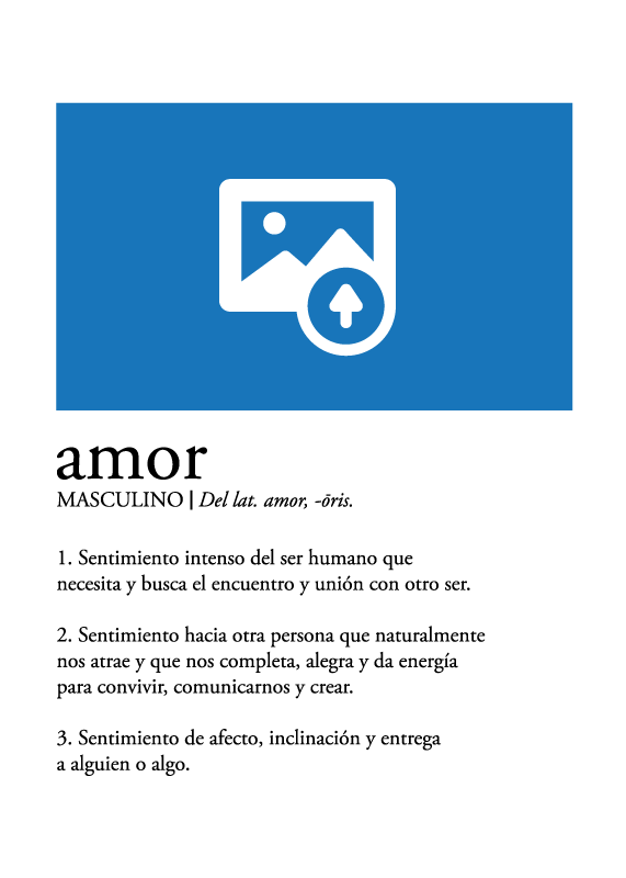 Poster personalizable definición de amor - TenVinilo