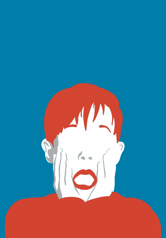 Lámina niño asustado famosa película - TenVinilo