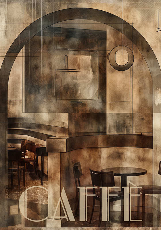 Poster art déco café - TenVinilo