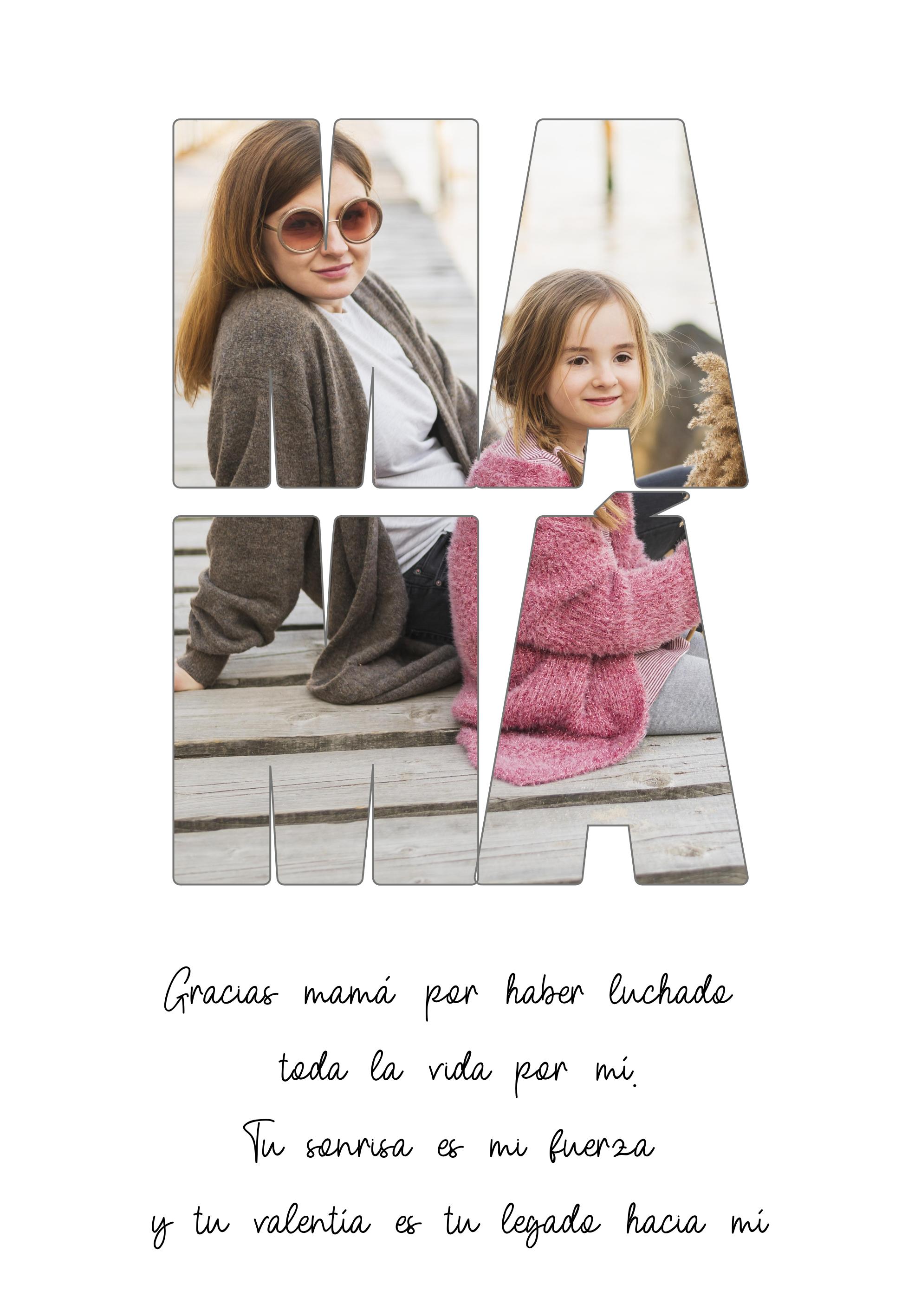 Poster para salón gracias mama - TenVinilo