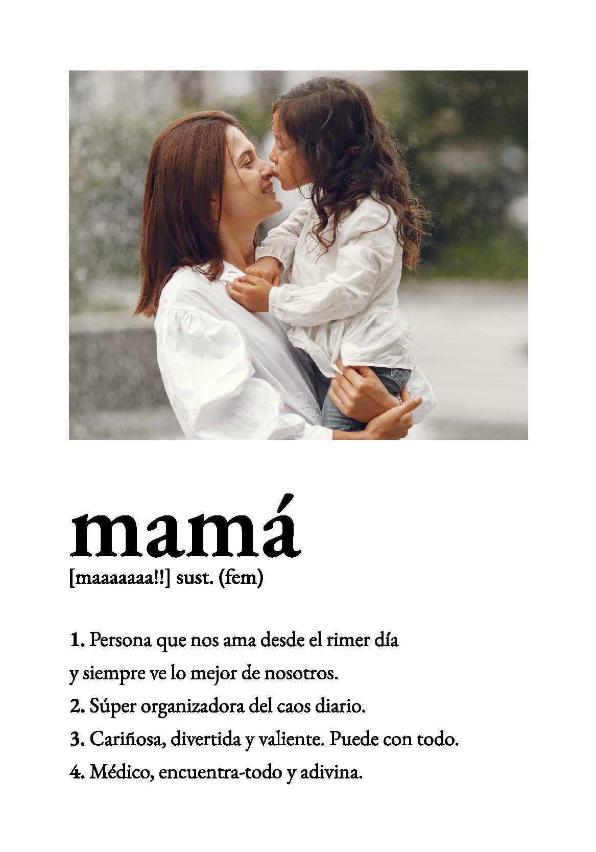 Poster para salón definicion de madre - TenVinilo