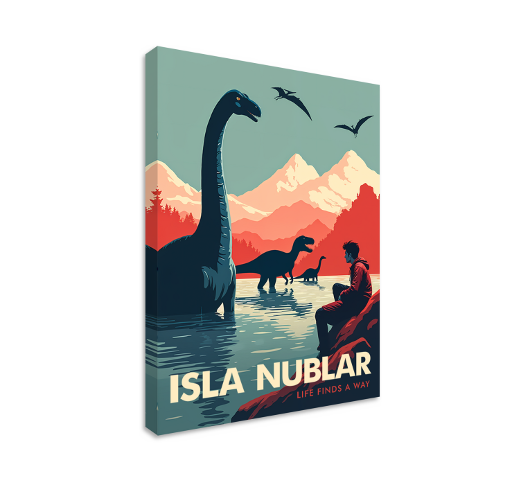 Cuadro dinosaurios isla nublar - TenVinilo