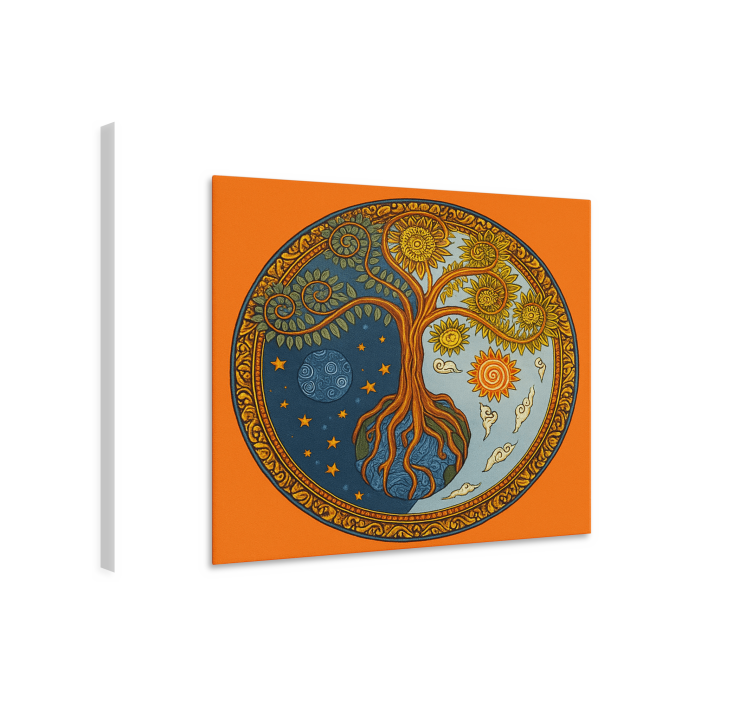 Cuadro para salón árbol espiritual de la vida - TenVinilo